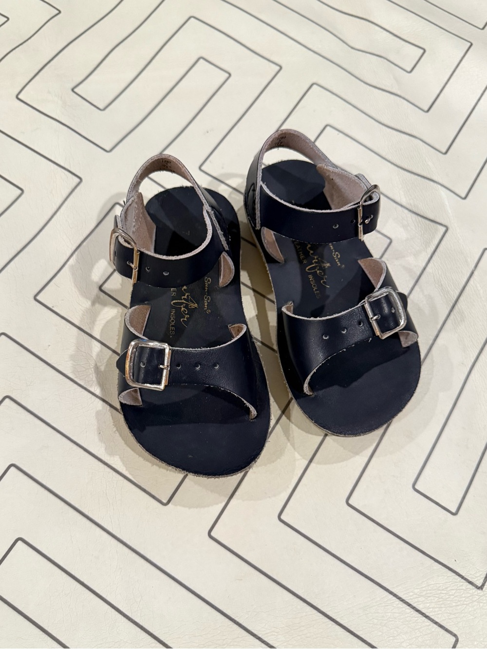 Salt Water Sandals by Hoy Navy Buckle Sandals